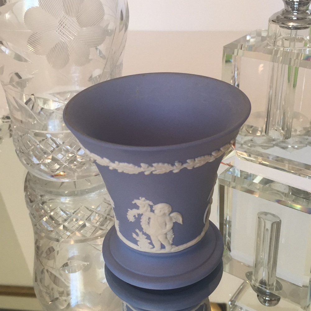 BLUE WEDGWOOD | Flared Vase